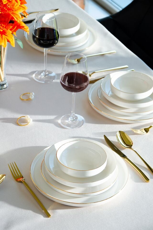 Royal 24 Parça 6 Kişilik Yemek Takımı Gold