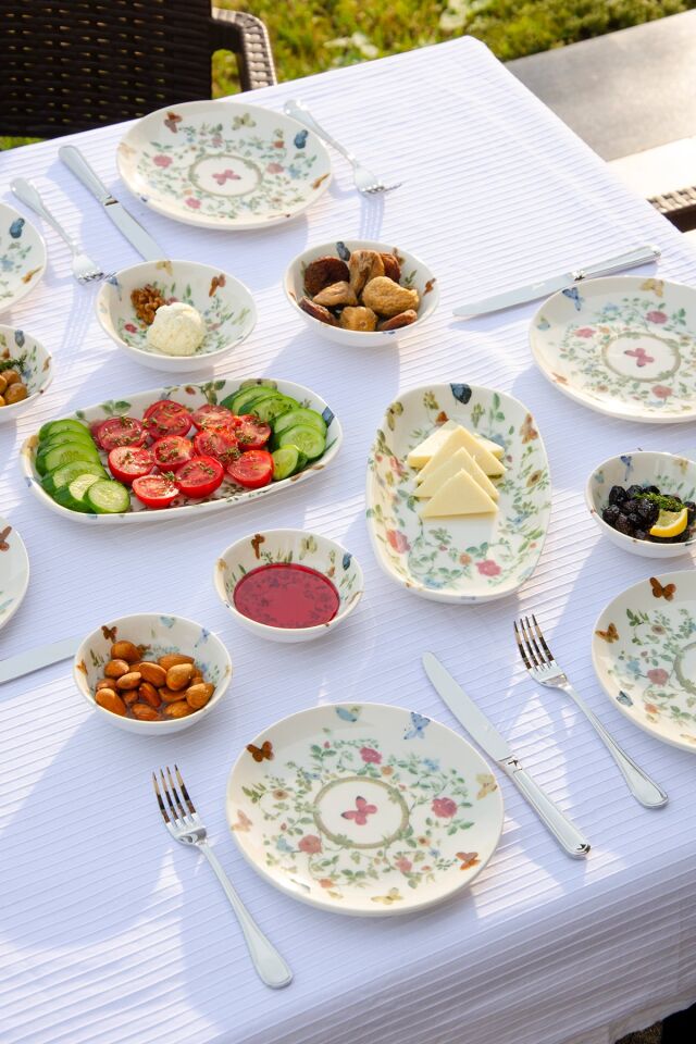 Butterfly 14 Parça 6 Kişilik Kahvaltı Takımı
