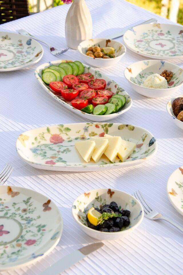 Butterfly 14 Parça 6 Kişilik Kahvaltı Takımı