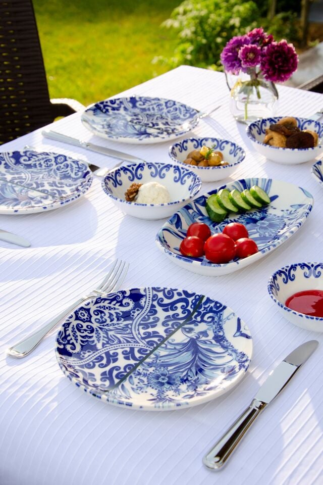 Bleu 14 Parça 6 Kişilik Kahvaltı Takımı