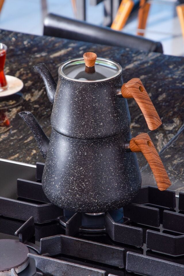 Bonjour Large Granit Kaplama Çaydanlık Takımı