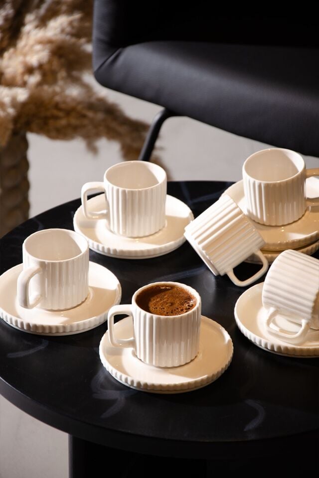 Ritz 12 Parça 6 Kişilik Kahve Fincan Takımı 100ml