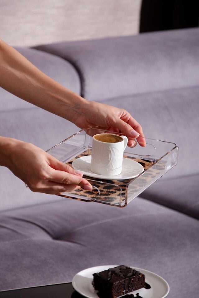 Wild Leopard Pleksi Tepsi S - 26x18 cm