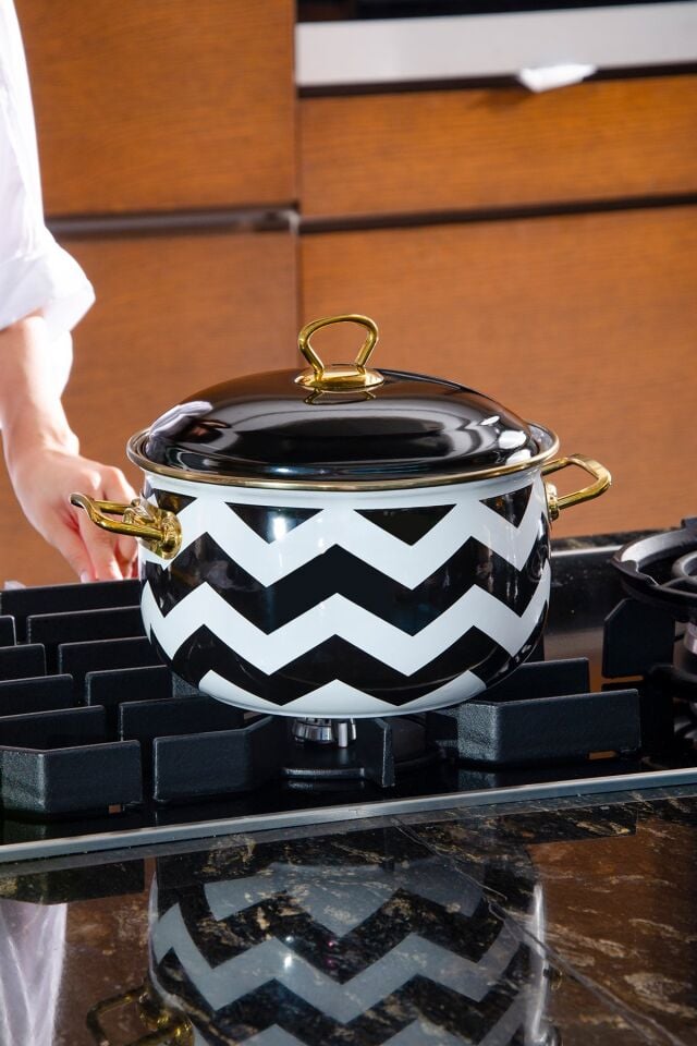 Zigzag Emaye Derin Tencere 5.20 Lt | 24 cm