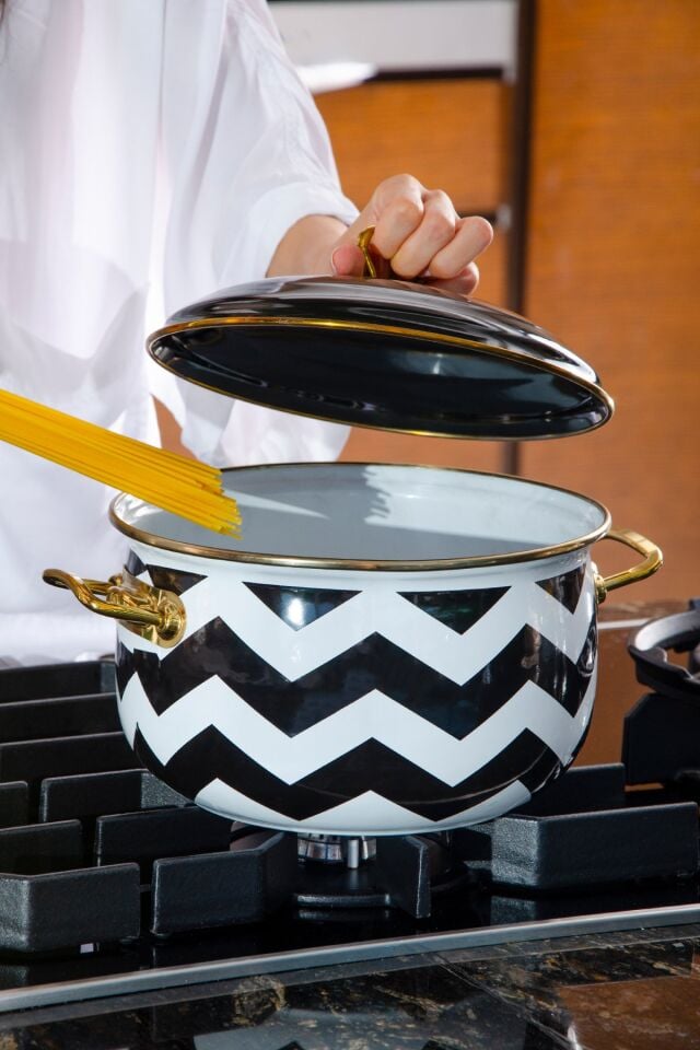 Zigzag Emaye Derin Tencere 5.20 Lt | 24 cm