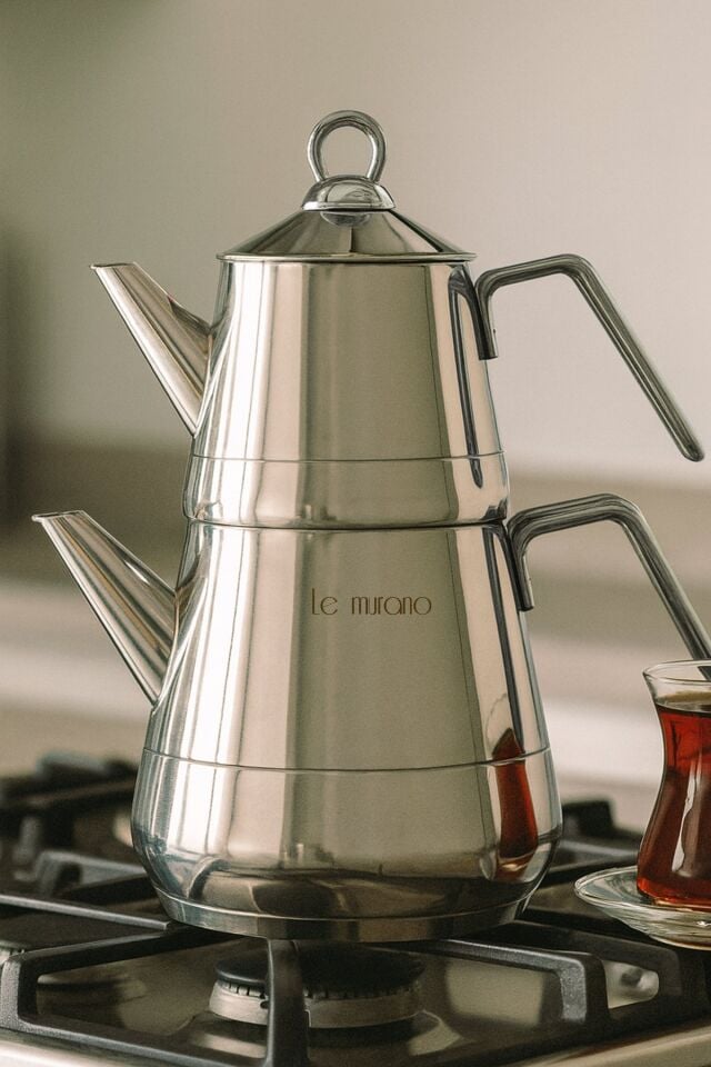 Bergamot Paslanmaz Çelik Large Çaydanlık Takımı