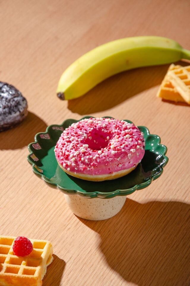 Fungo Ayaklı Pasta Kek Sunum Tabağı 15 cm | Yeşil