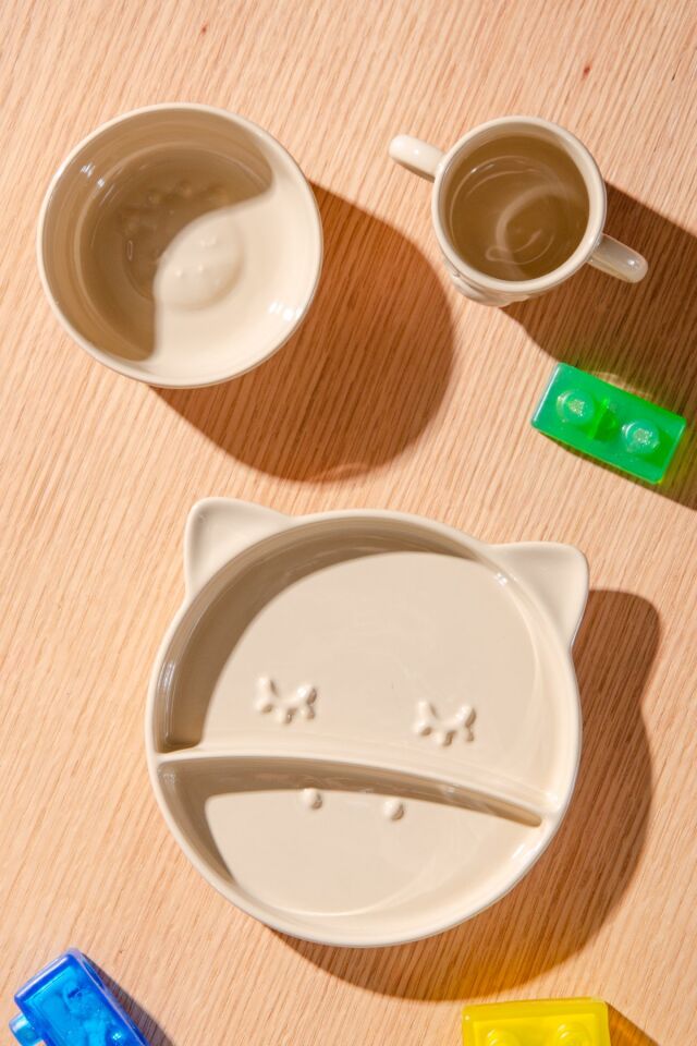 Lulu 3 Parça Zürafa Desenli Mama Seti | Kahverengi